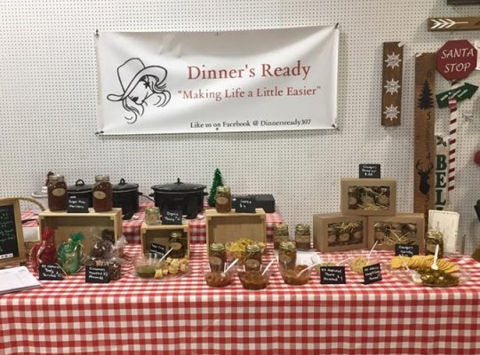 The Dinner's Ready table and banner: Making Life a Little Easier